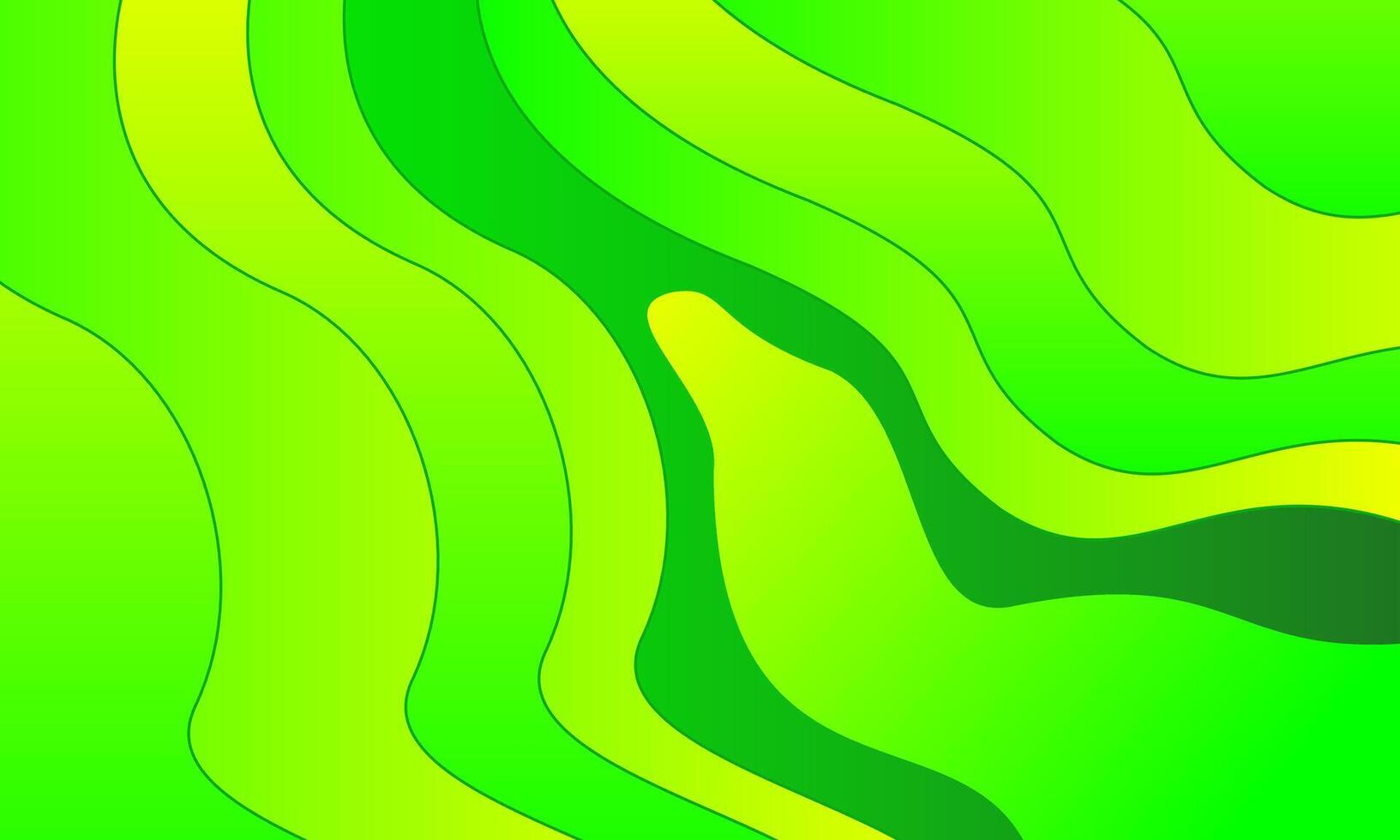 abstract green yellow carving background vector