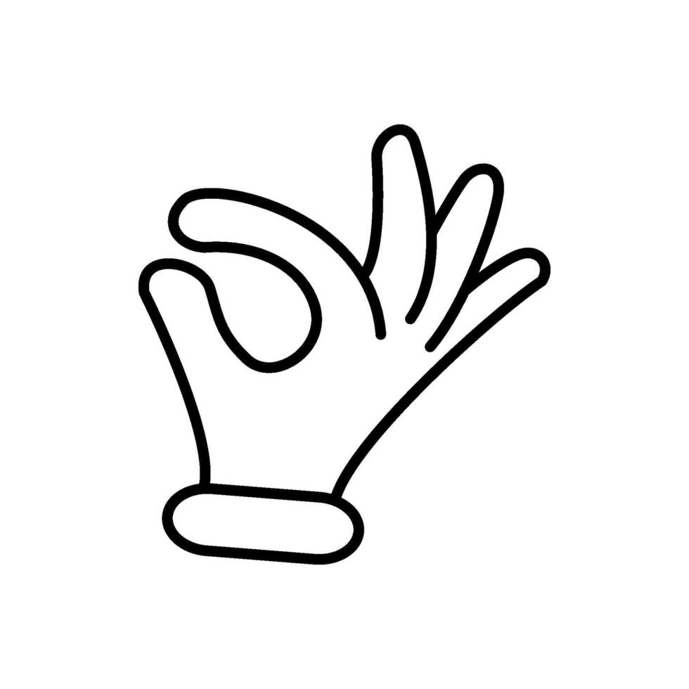 hand shape is okay vector