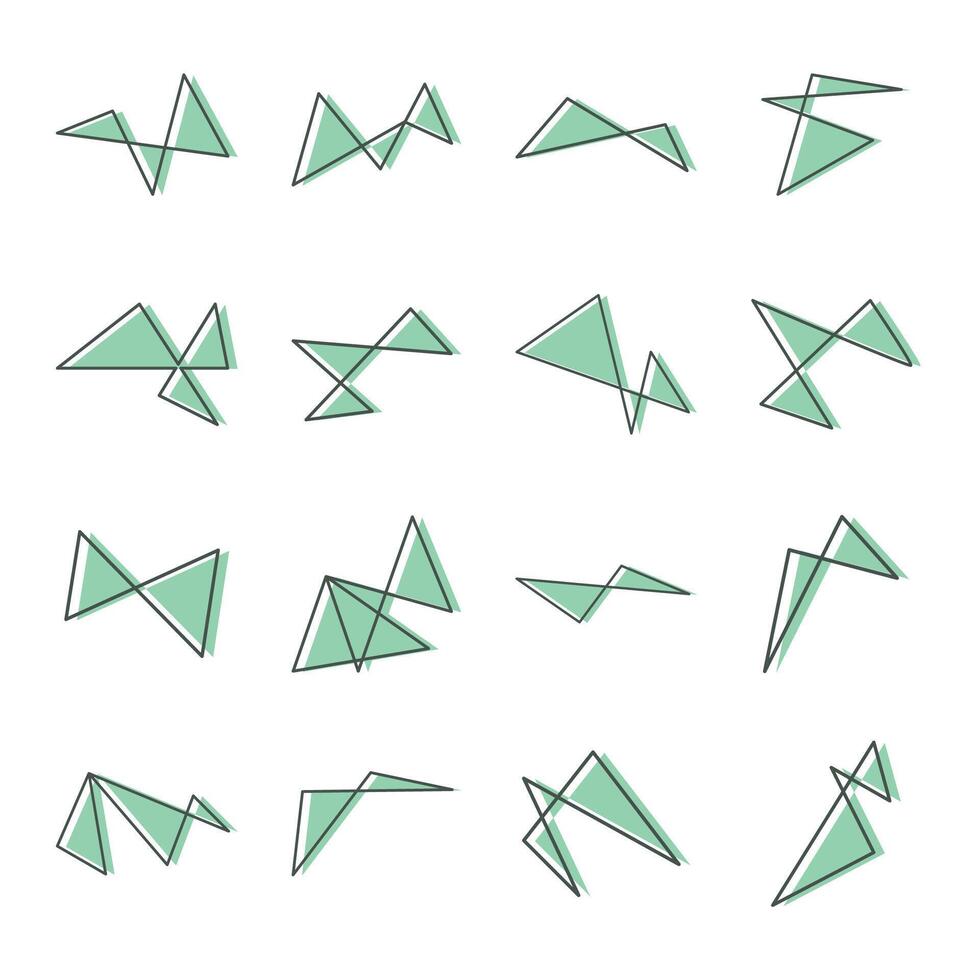 Simple aesthetic geometrical triangle shape isolated illustration. vector