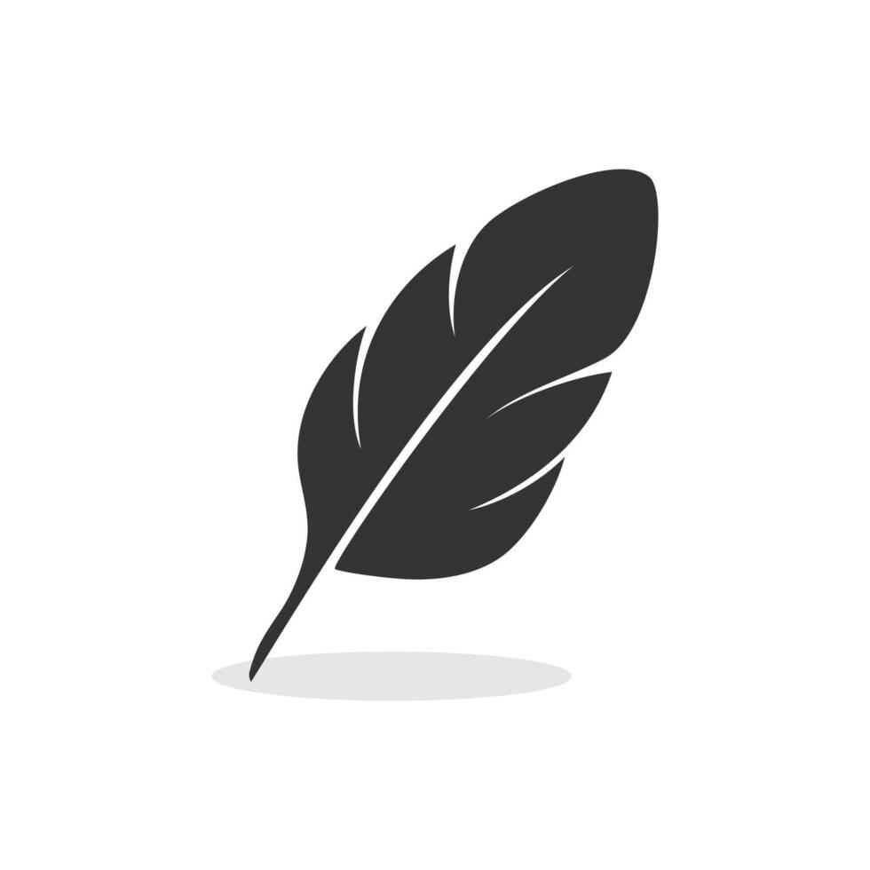 Feather icon isolated illustration vector