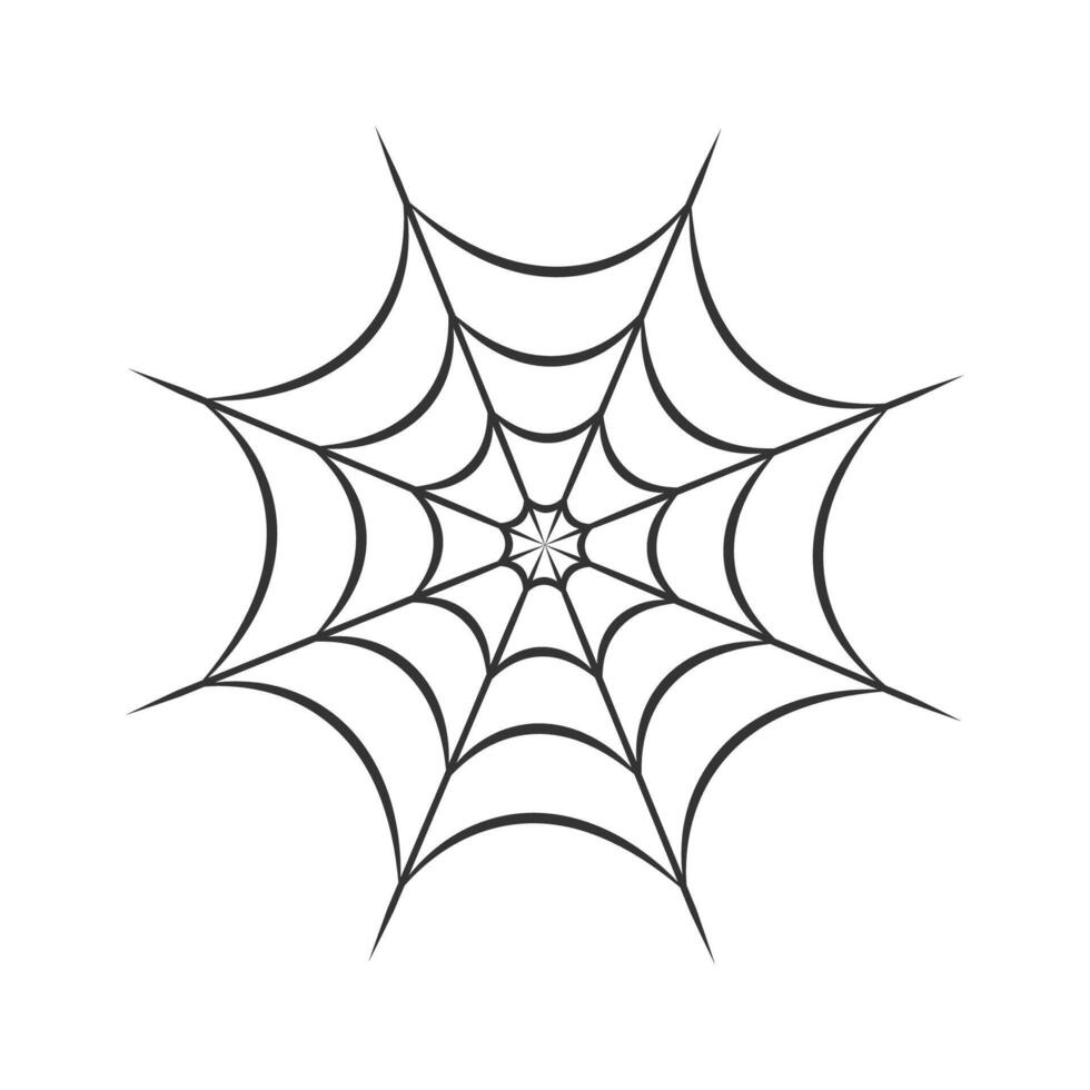 Spider web icon isolated illustration. vector