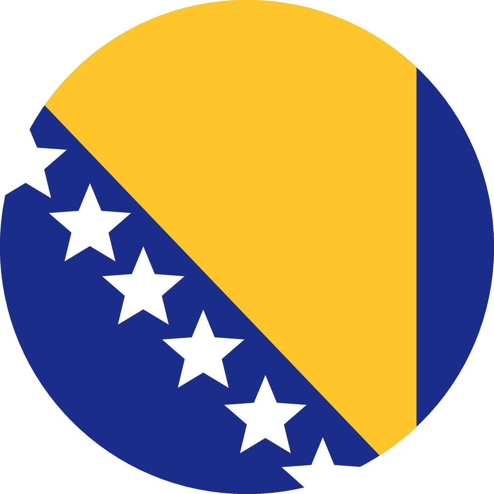 Bosnia and Herzegovina flag illustrator country flags round vector