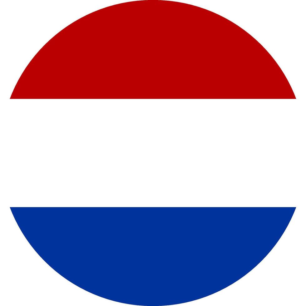 Dutch Netherland flag illustrator country flags round vector
