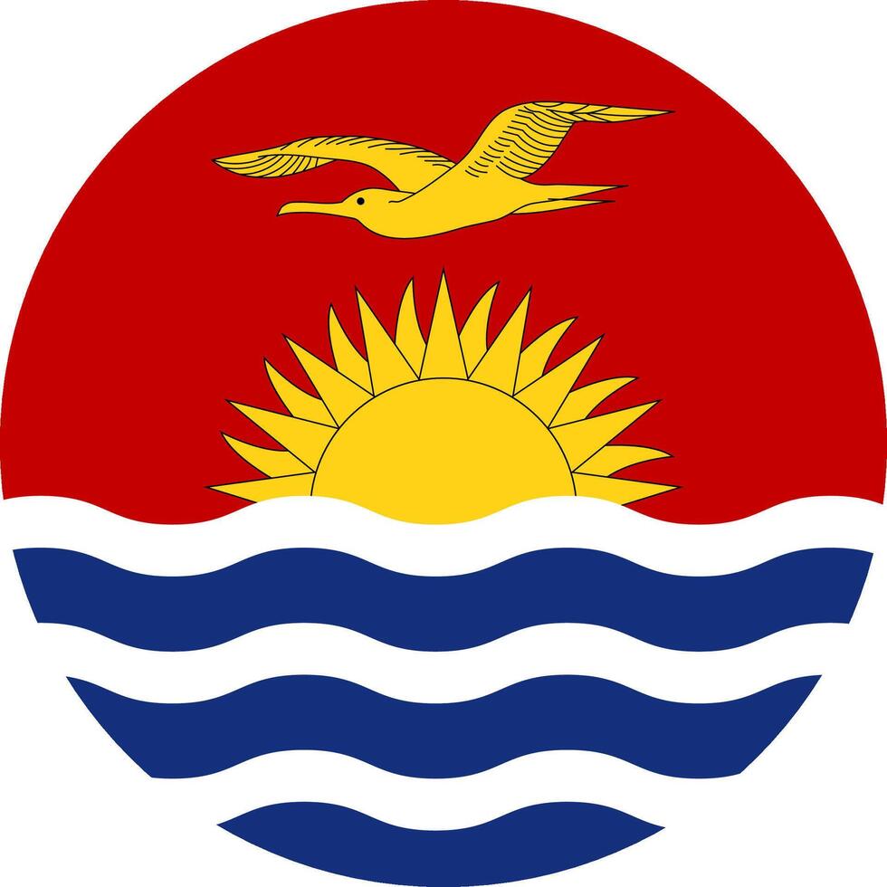 kiribati flag illustrator country flags round vector
