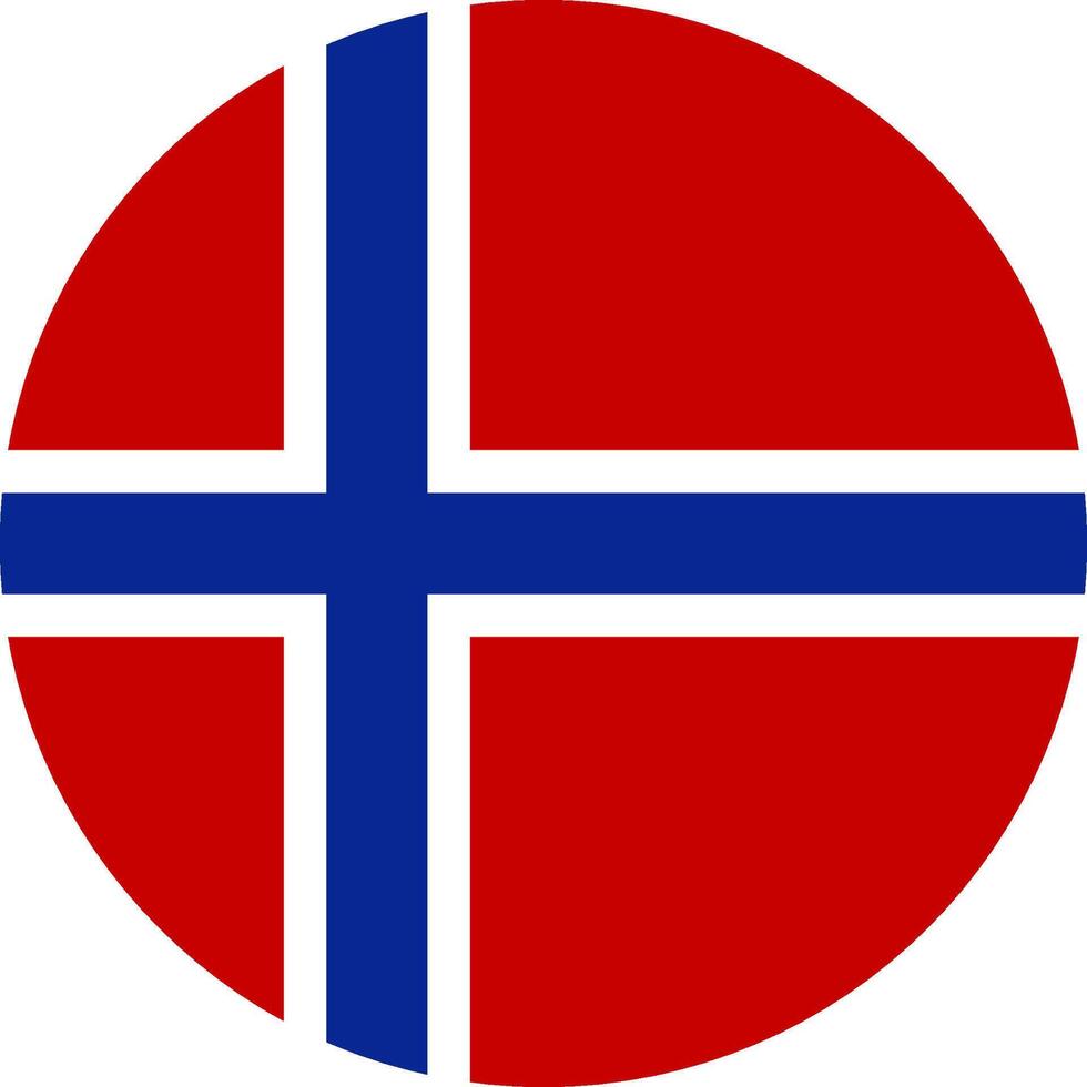 Norway flag illustrator country flags round vector