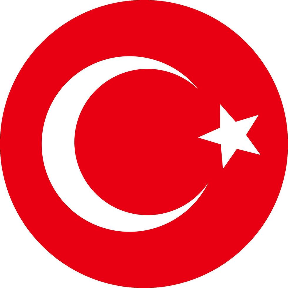 Turkey flag illustrator country flags round vector
