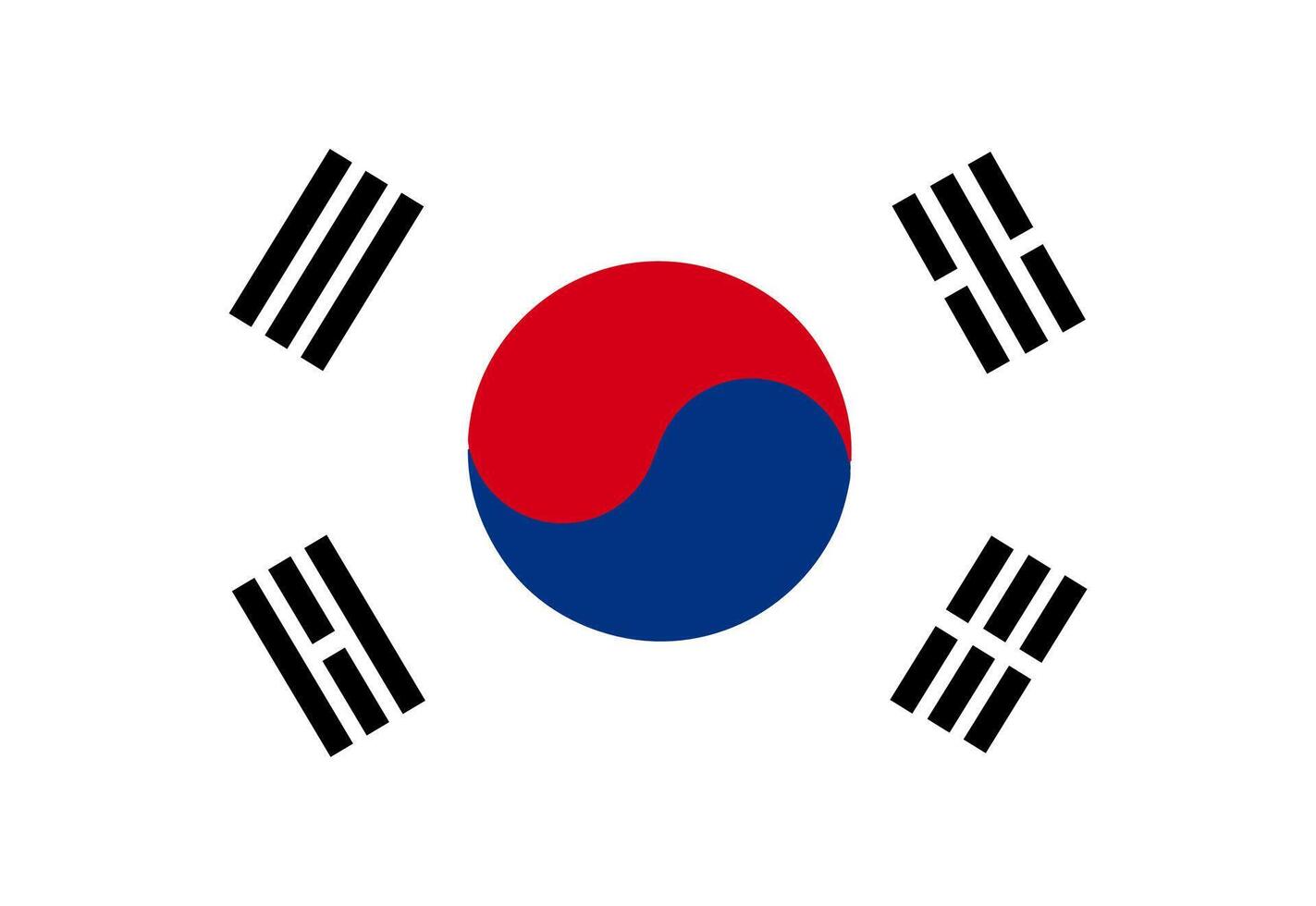 South Korea flag illustrator country flags vector