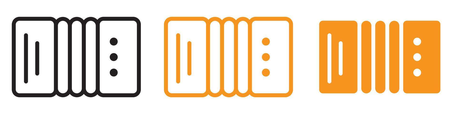 Intricate Accordion Icon for Music Enthusiasts and Cultural Event Graphics vector