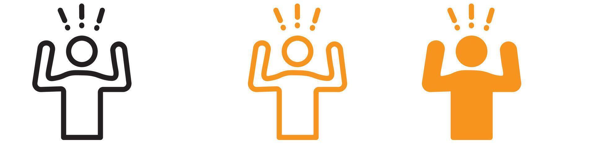 Subtle Anxiety Icon for Mental Health Awareness and Wellbeing Projects vector