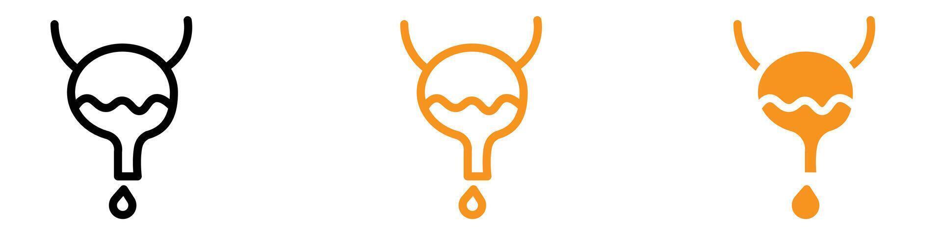 Bladder Flush Icon Set Medical and Health Care Symbols for Urology and Wellness vector