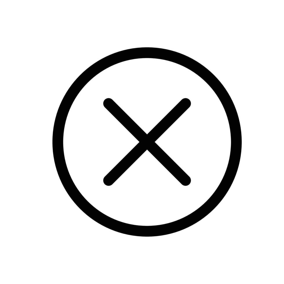Close Button Icon Set User Interface Symbols for Web and App Design vector