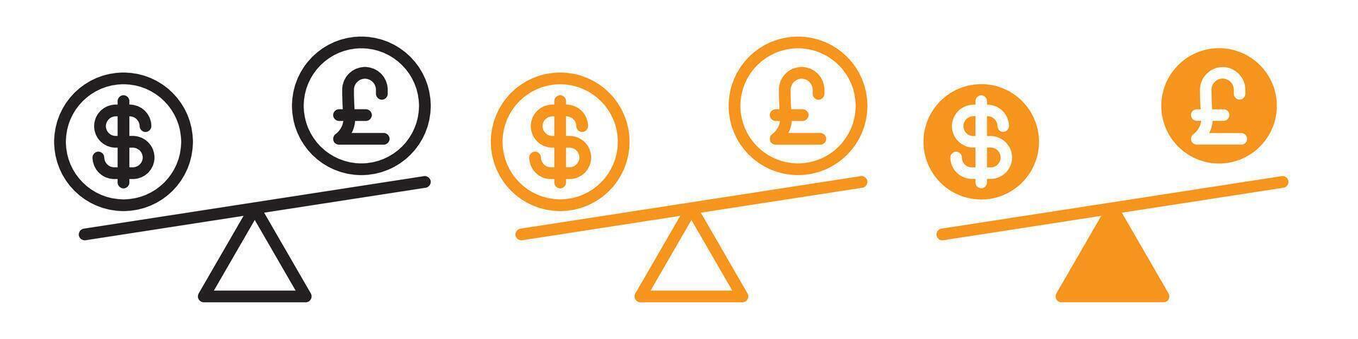 Compare Price Icon Set Shopping and Cost Comparison Illustrations for Retail vector