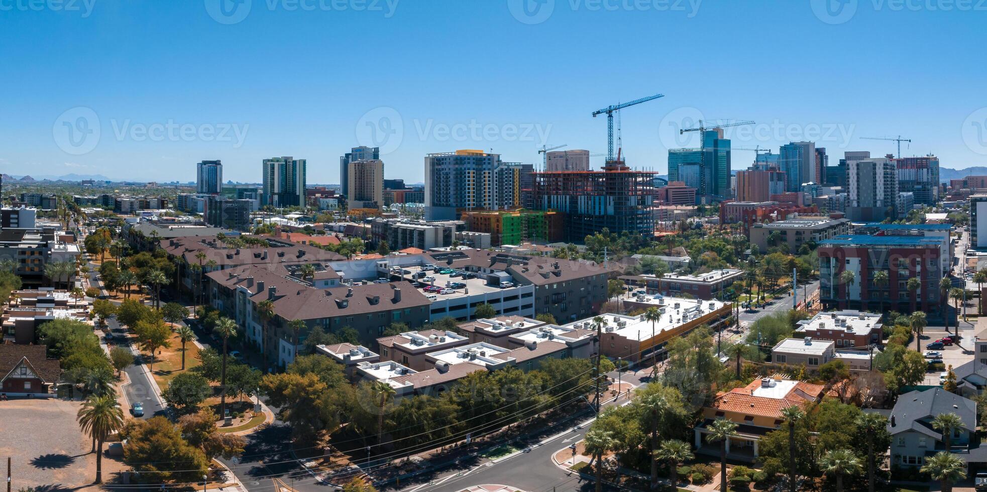 Phoenix city downtown skyline cityscape of Arizona in USA. photo