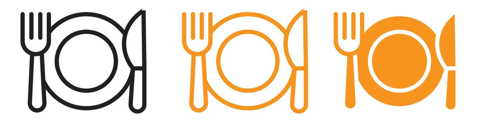 Cutlery Icon Set Kitchen Utensils Illustrations for Food and Dining Projects vector