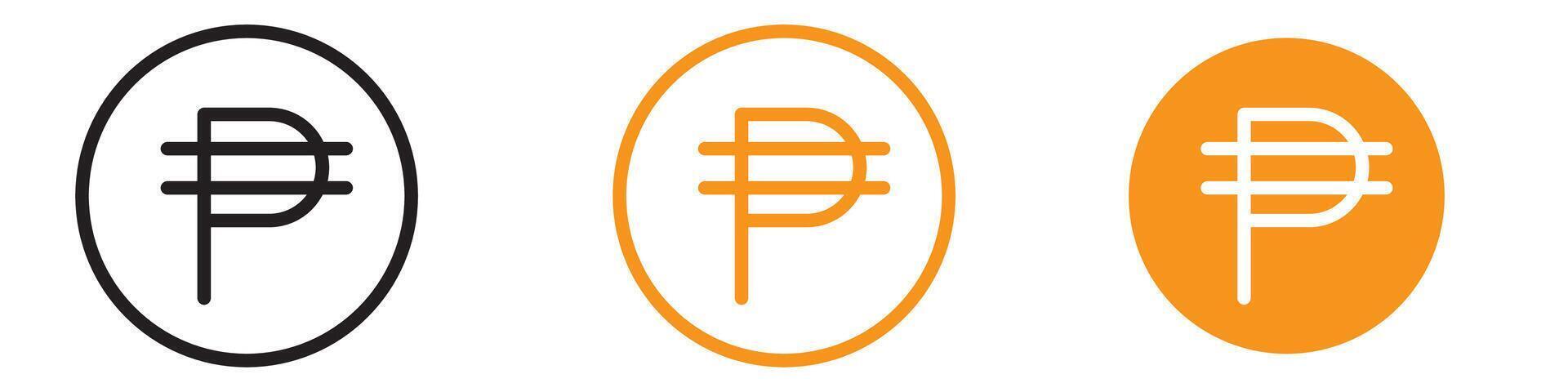 Cuba Peso Icon Set Currency Symbols for Financial and Economic Projects vector