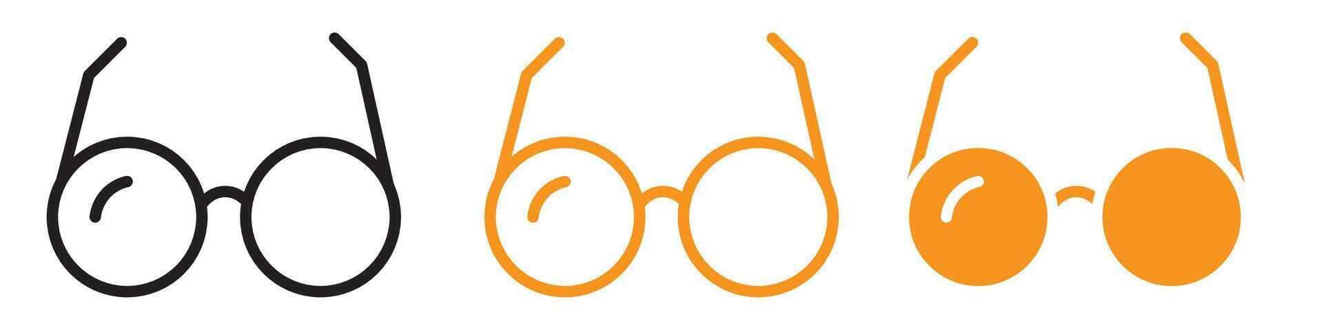 Glasses Icon Set Eyewear Illustrations for Vision and Fashion Projects vector
