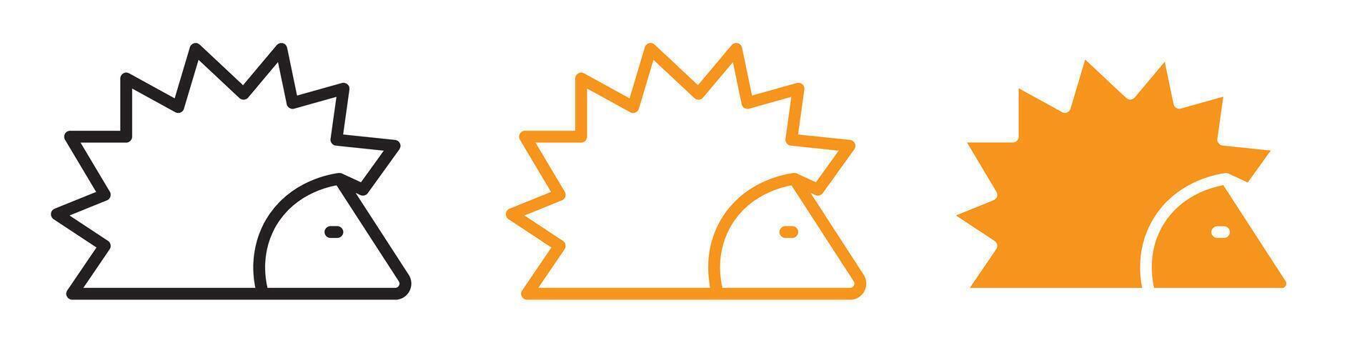 Hedgehog Icon Collection Adorable Wildlife Illustrations for Nature Enthusiasts and Environmental Projects vector