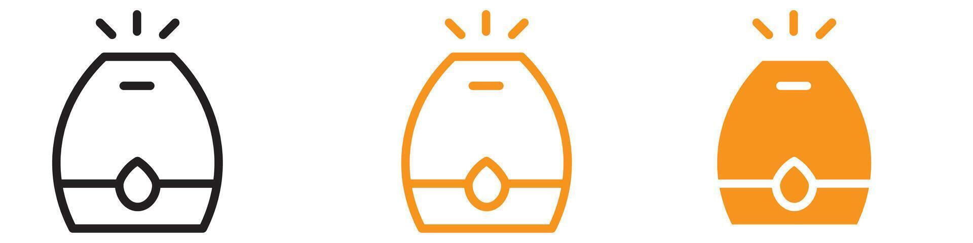 Humidifier Icon Set Air Quality Illustrations for Home and Health vector