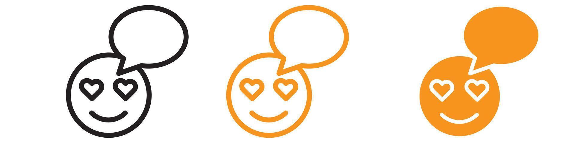 Lady Love Smiley Message Icon Set Romantic Emoji Illustrations for Communication and Expression vector