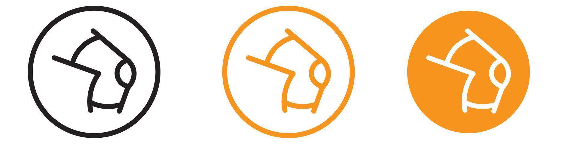 Knee Orthopedic Brace Icon Set Healthcare Support Illustrations for Injury Recovery vector