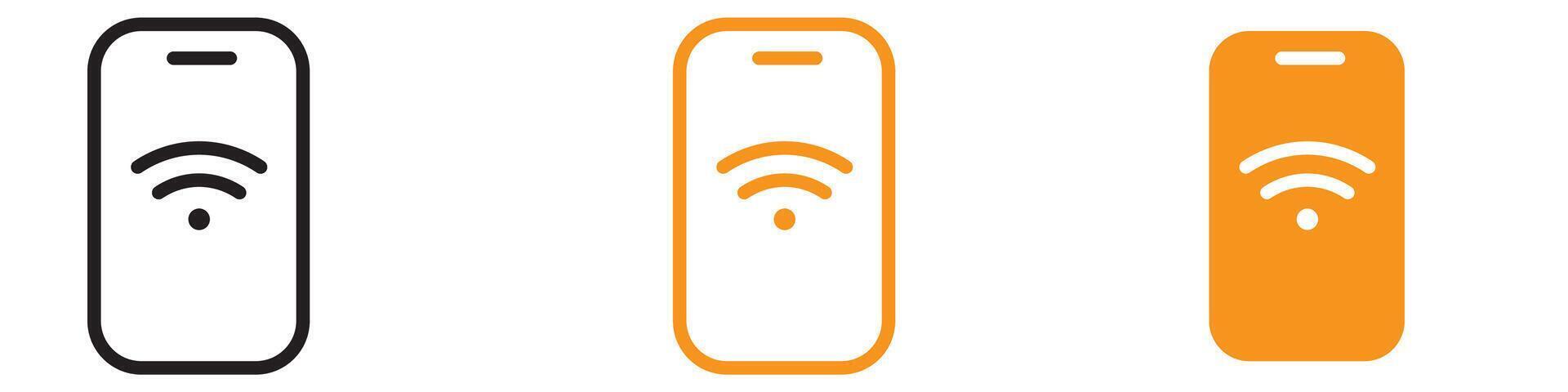 Mobile Internet Icon Set Connectivity Illustrations for Technology and Communication vector