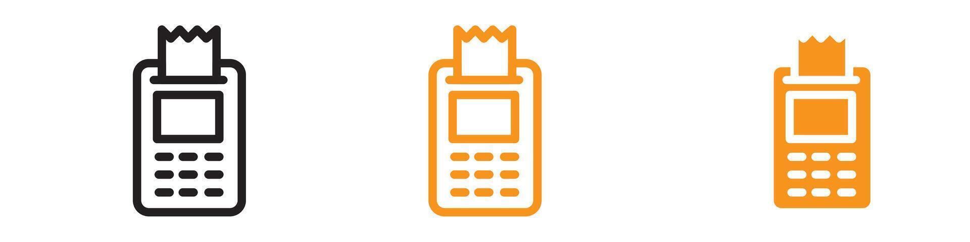 Payment Terminal Icon Set Digital Transaction Illustrations for Finance and Retail vector