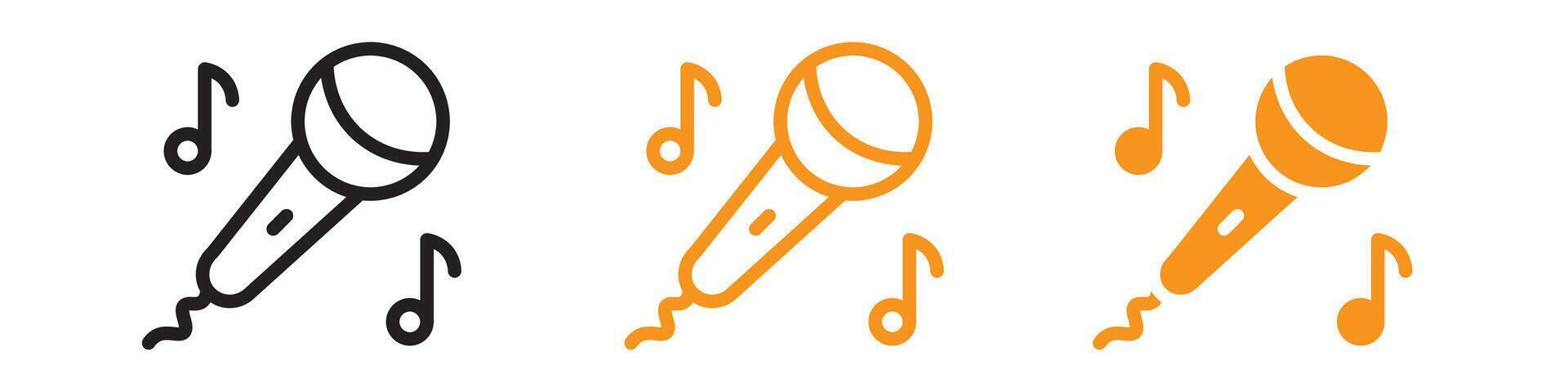 Sing Icon Set Vocal Performance Illustrations for Music and Entertainment vector