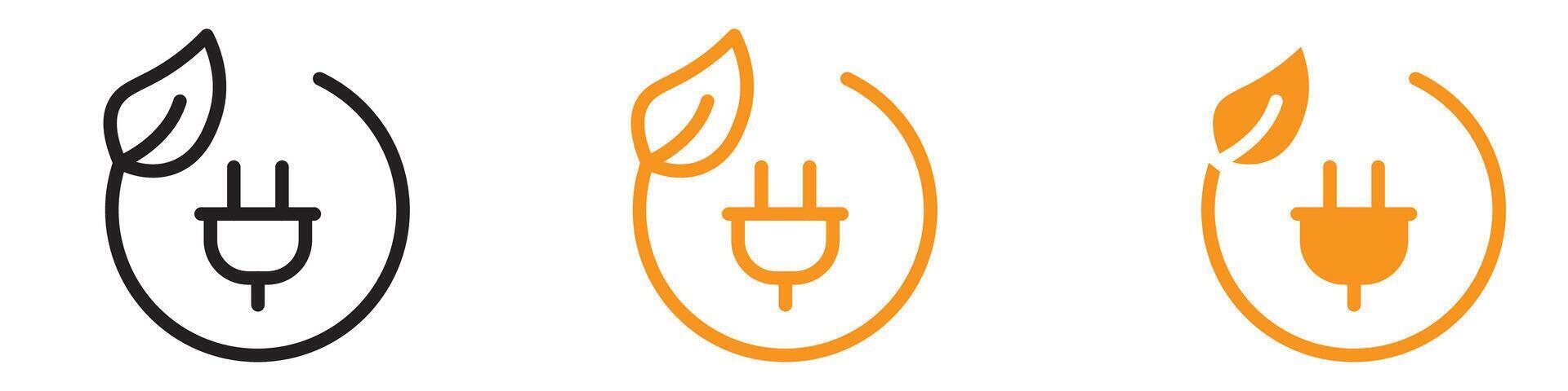 Sustainable Ecological Energy Icon Set Renewable Energy Illustrations for Environmental Projects vector