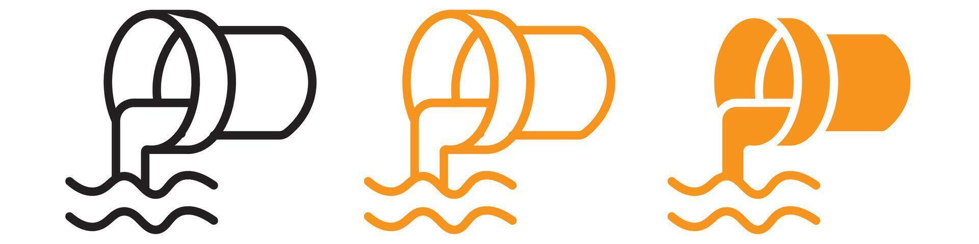 Water Supply Drain Icon Set Plumbing System Illustrations for Home and Infrastructure vector