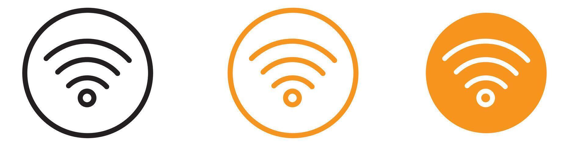 Wifi Icon Set Network Connectivity Illustrations for Digital and Technology Projects vector