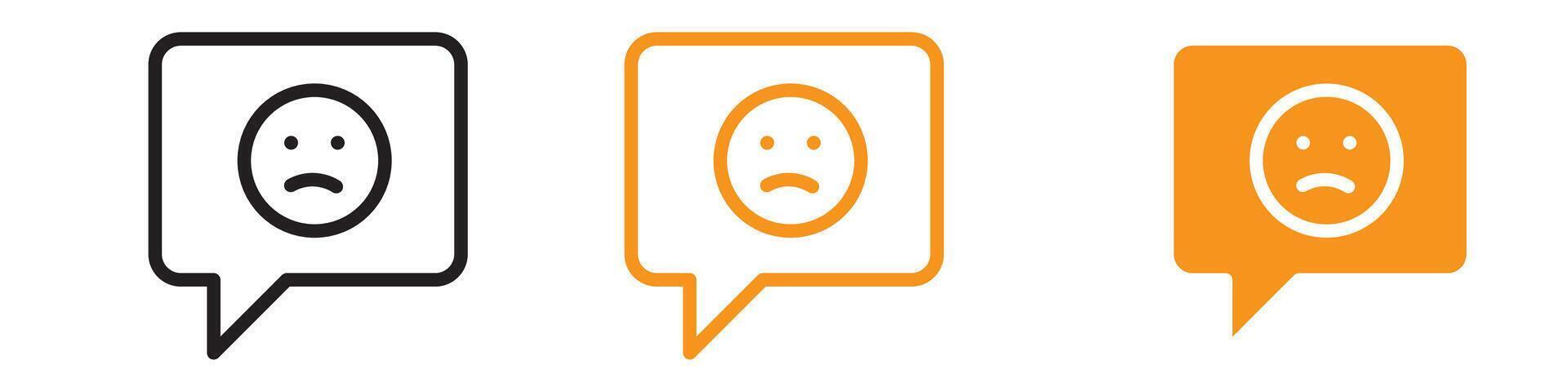 Bad Feedback Icon Set Customer Satisfaction Symbols for Business and Services vector