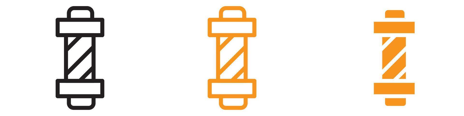 Barber Pole Icon Set Classic Barber Shop Symbols for Grooming and Styling Projects vector