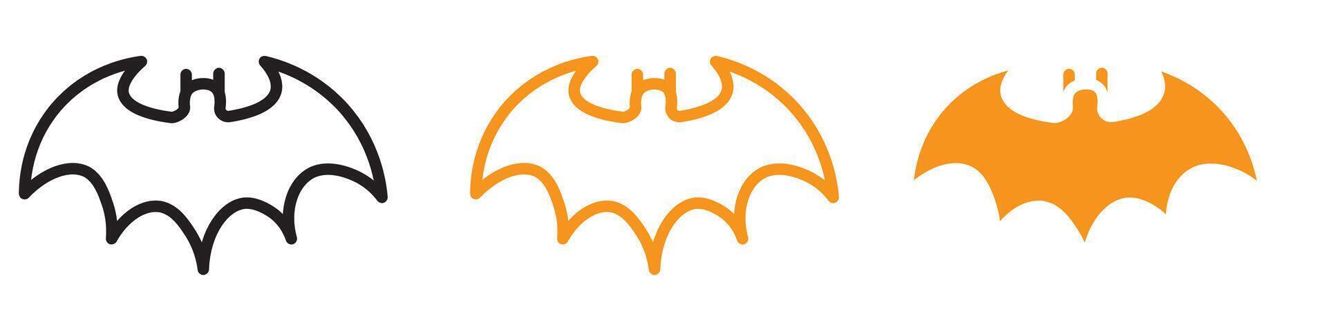 Bat Wing Icon Set Gothic and Halloween Symbols for Creative and Seasonal Projects vector