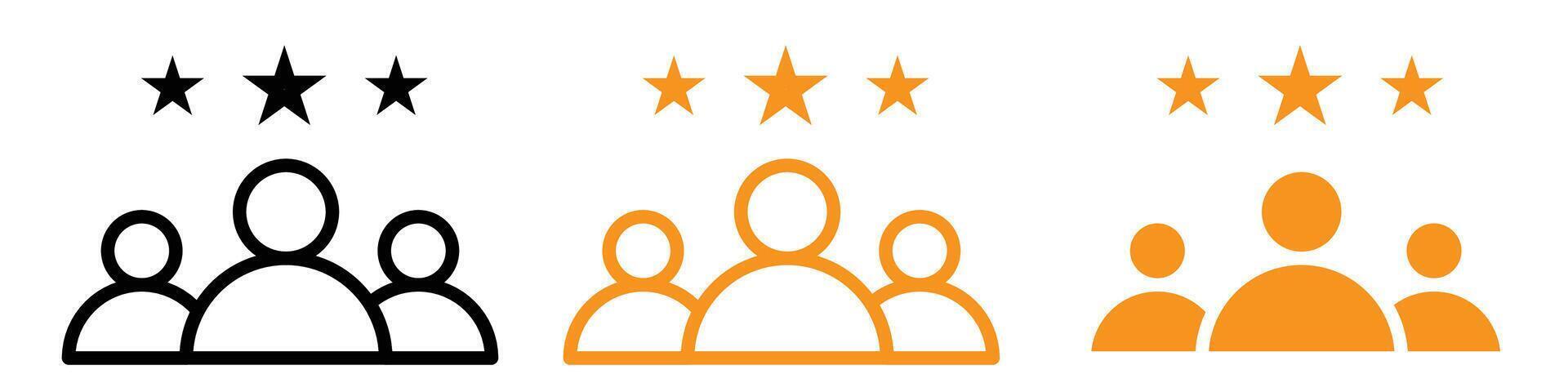 Customer Product Rating Icon Set Review and Feedback Symbols for E-commerce and Retail vector
