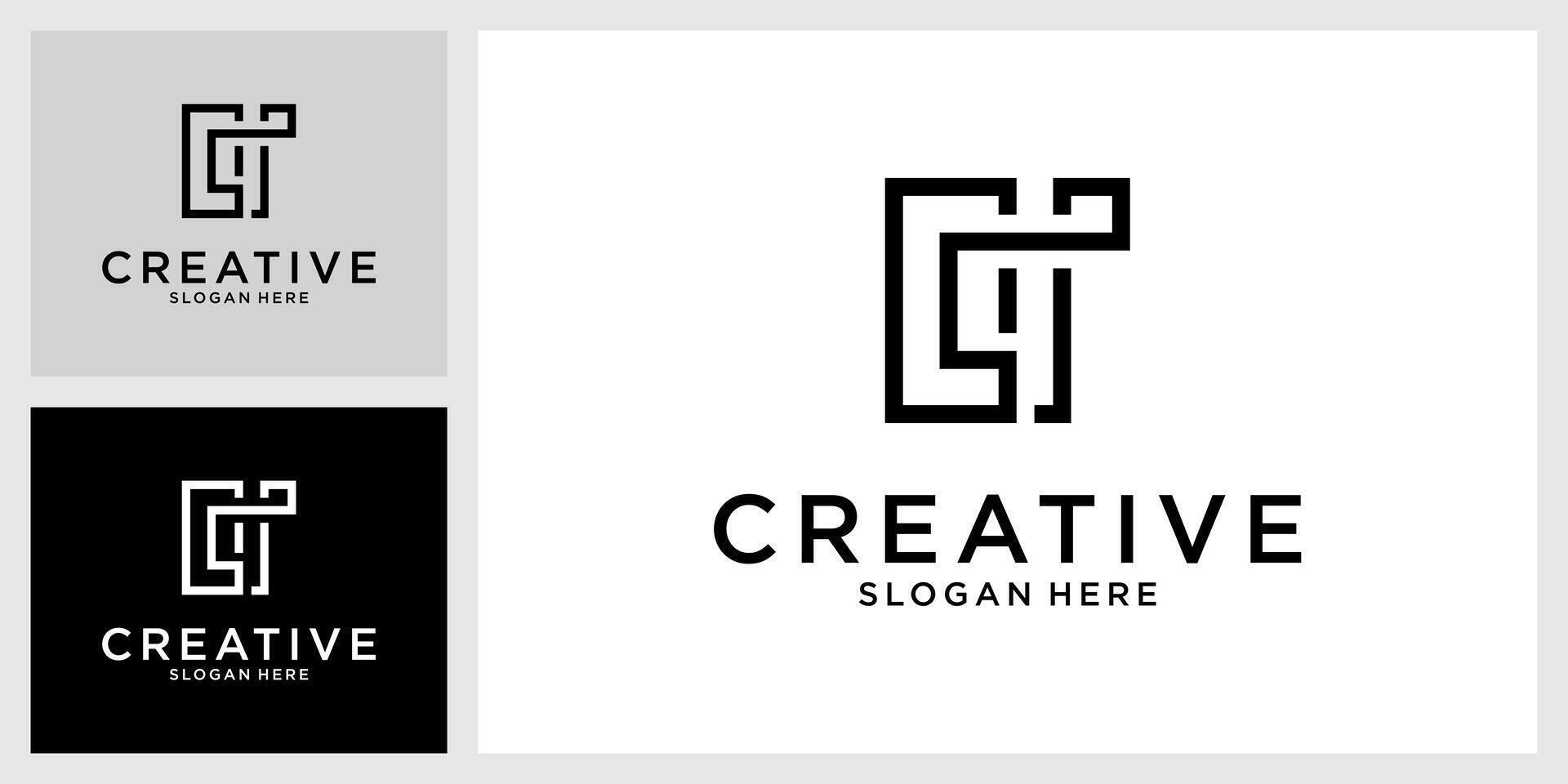 LT or TL initial letter logo design . vector