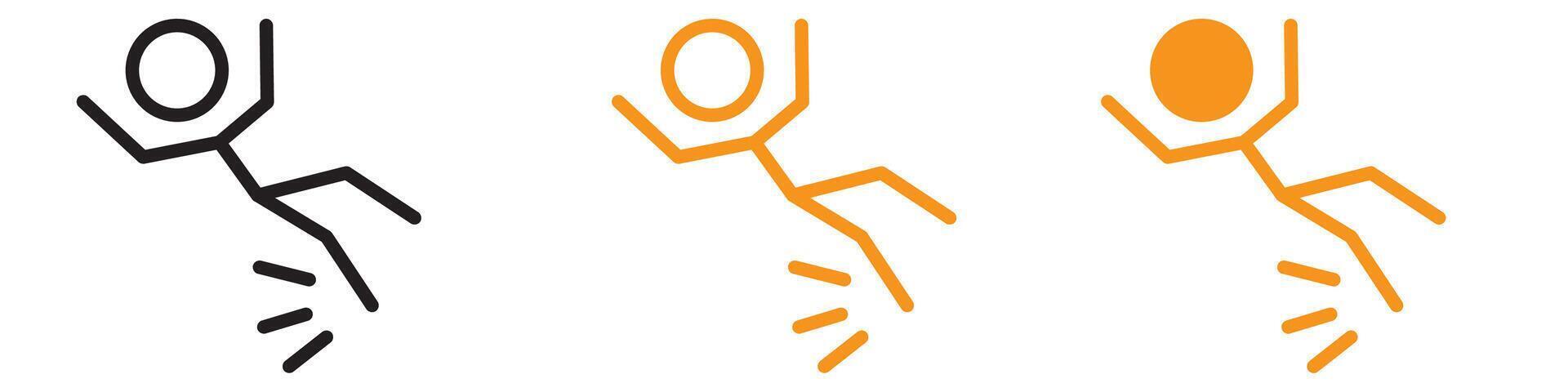 Fall Accident Icon Set Safety and Prevention Illustrations for Workplace and Home vector