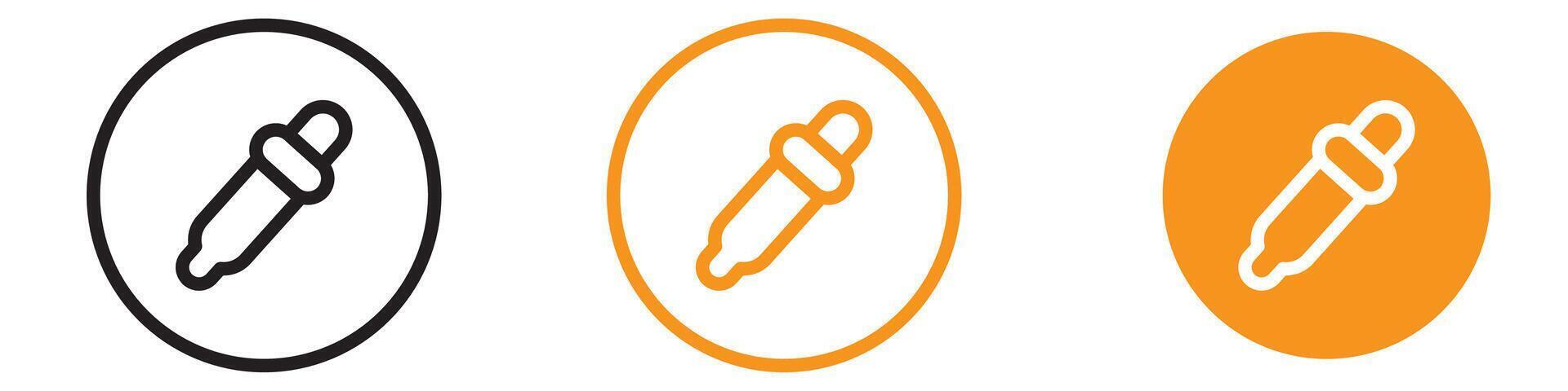 Pipette Icon Set Laboratory Tool Illustrations for Science and Research vector