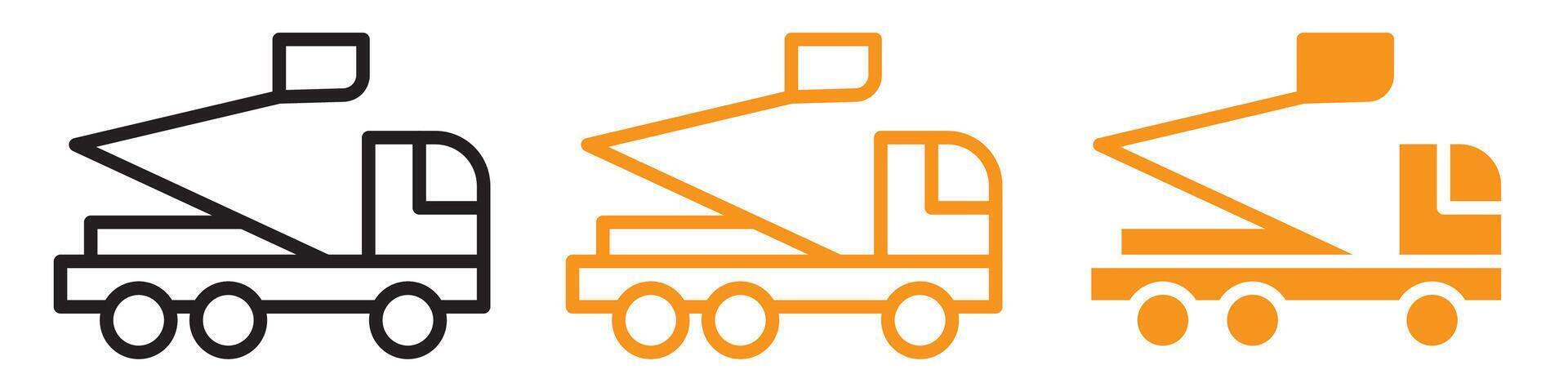 Rescue Truck Basket Icon Set Emergency Equipment Illustrations for Safety and Rescue vector