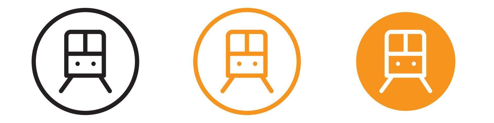 Subway Icon Set Public Transportation Illustrations for Urban and Travel Projects vector