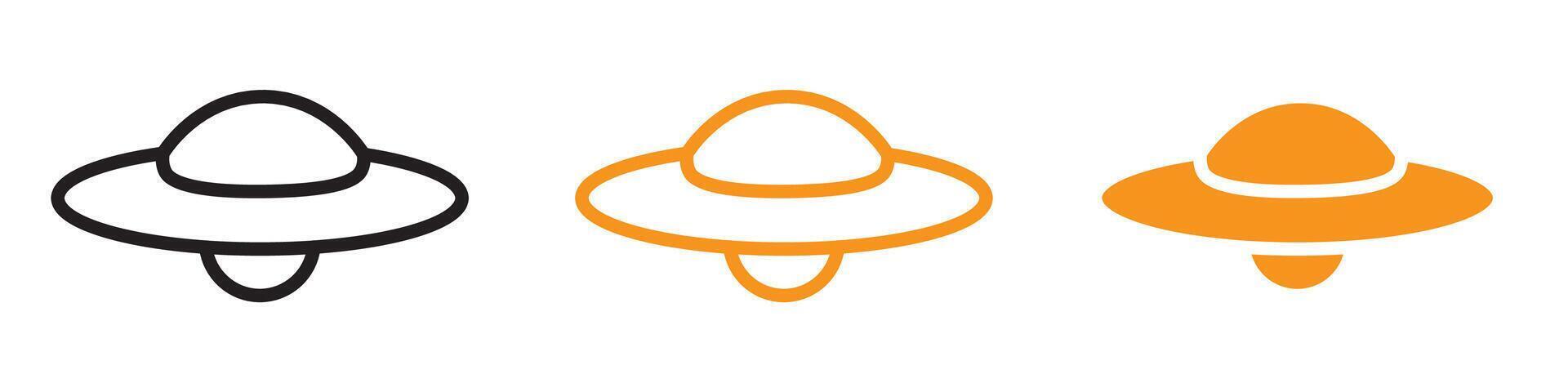 UFO Flying Icon Set Alien Spacecraft Illustrations for Sci-Fi and Fantasy Projects vector