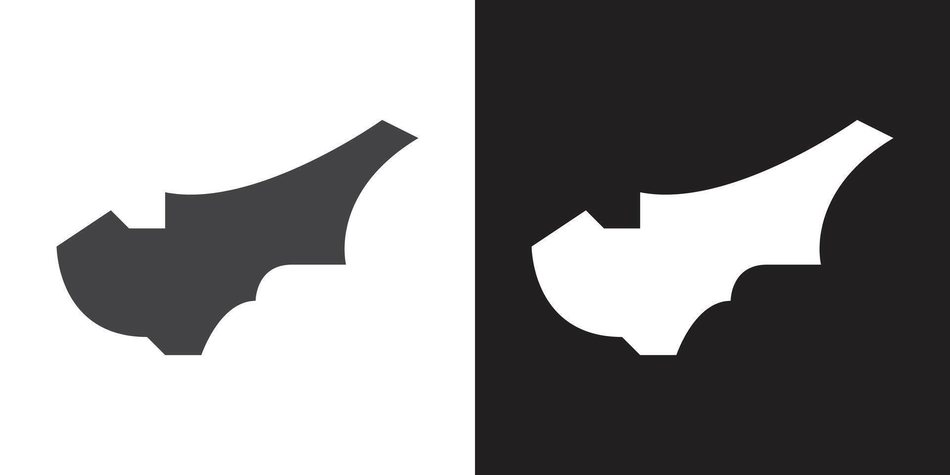 Cyprus map icon Flat set in black and white color outline vector