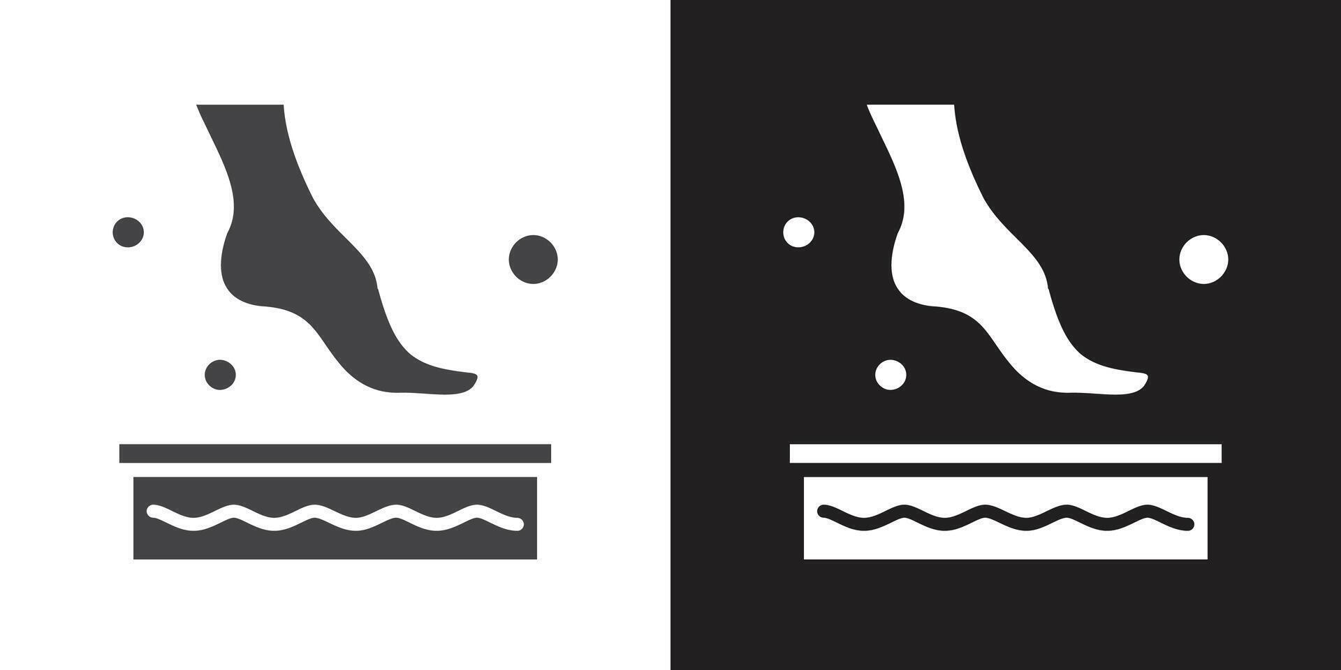Foot Soak icon Flat set in black and white color outline vector