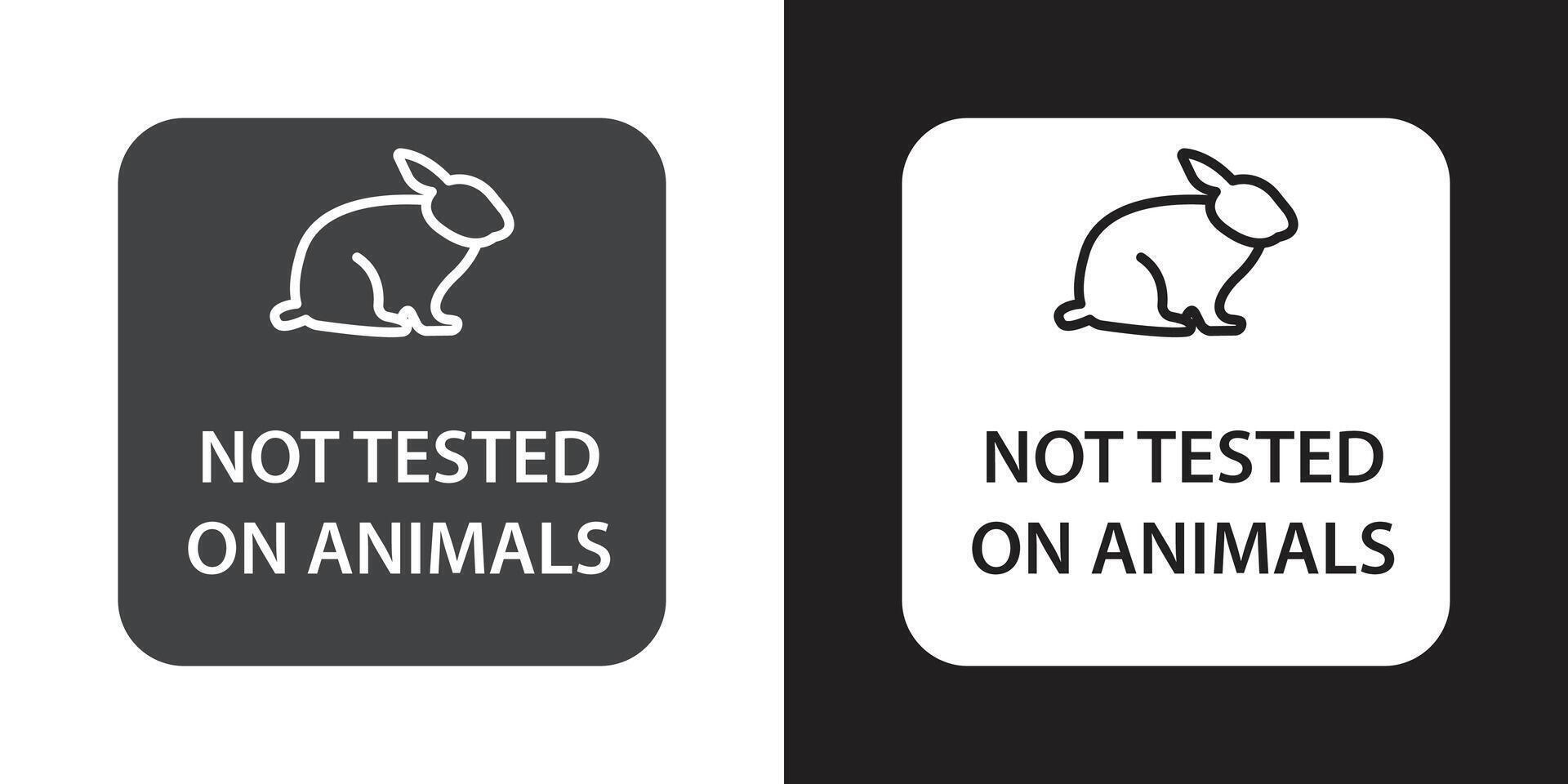 Not tested on animals icon vector