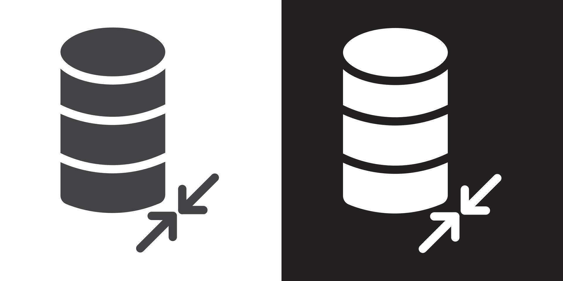 Shrink database icon vector