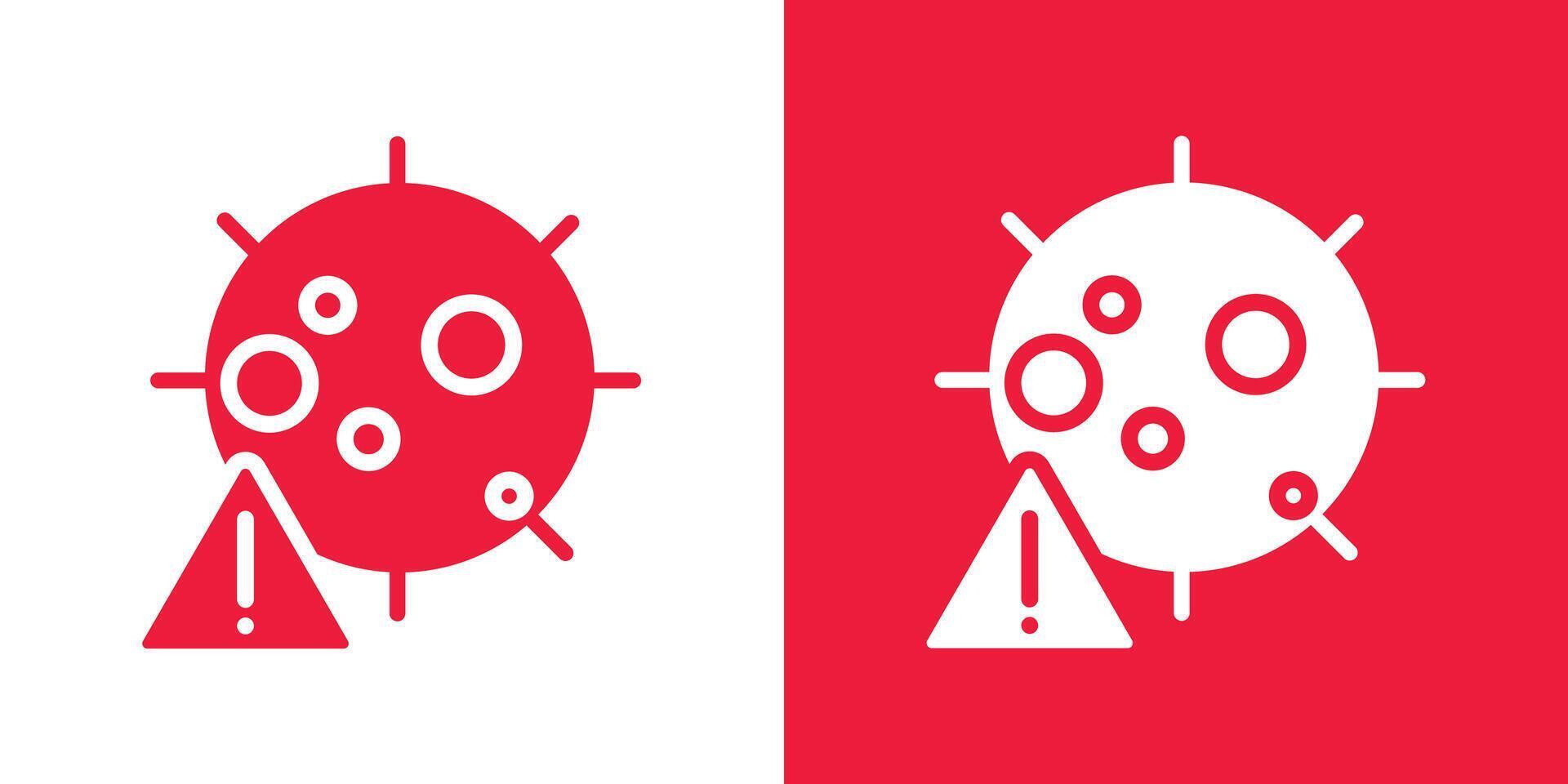 Virus Warning Alert icon vector