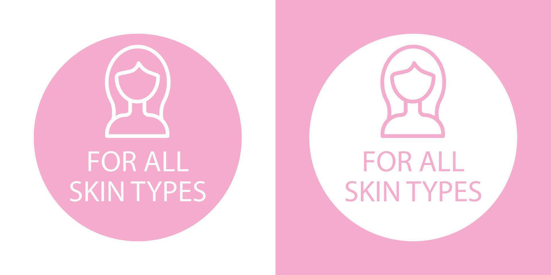 for all skin types icon vector