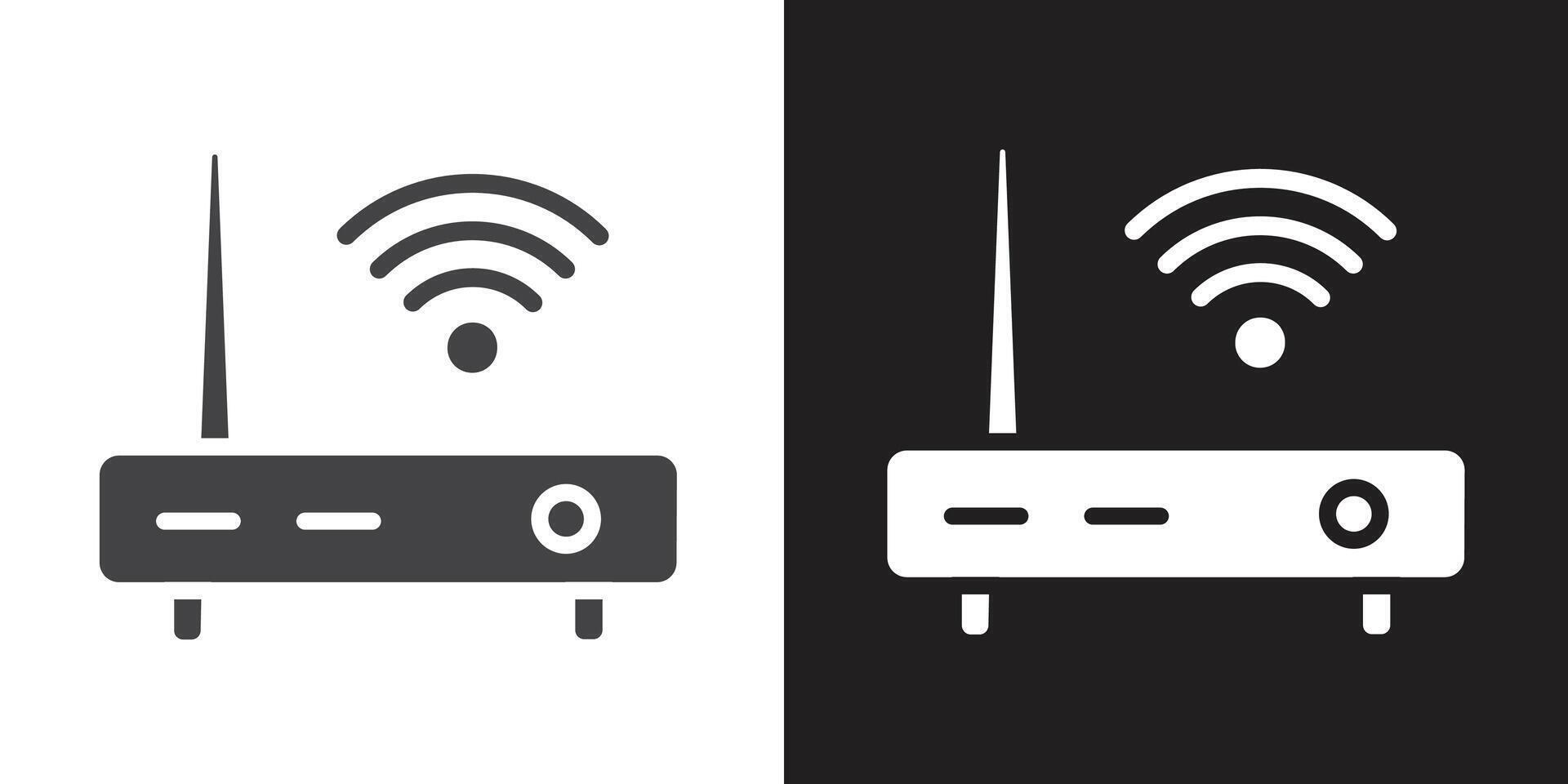router icon set collection vector
