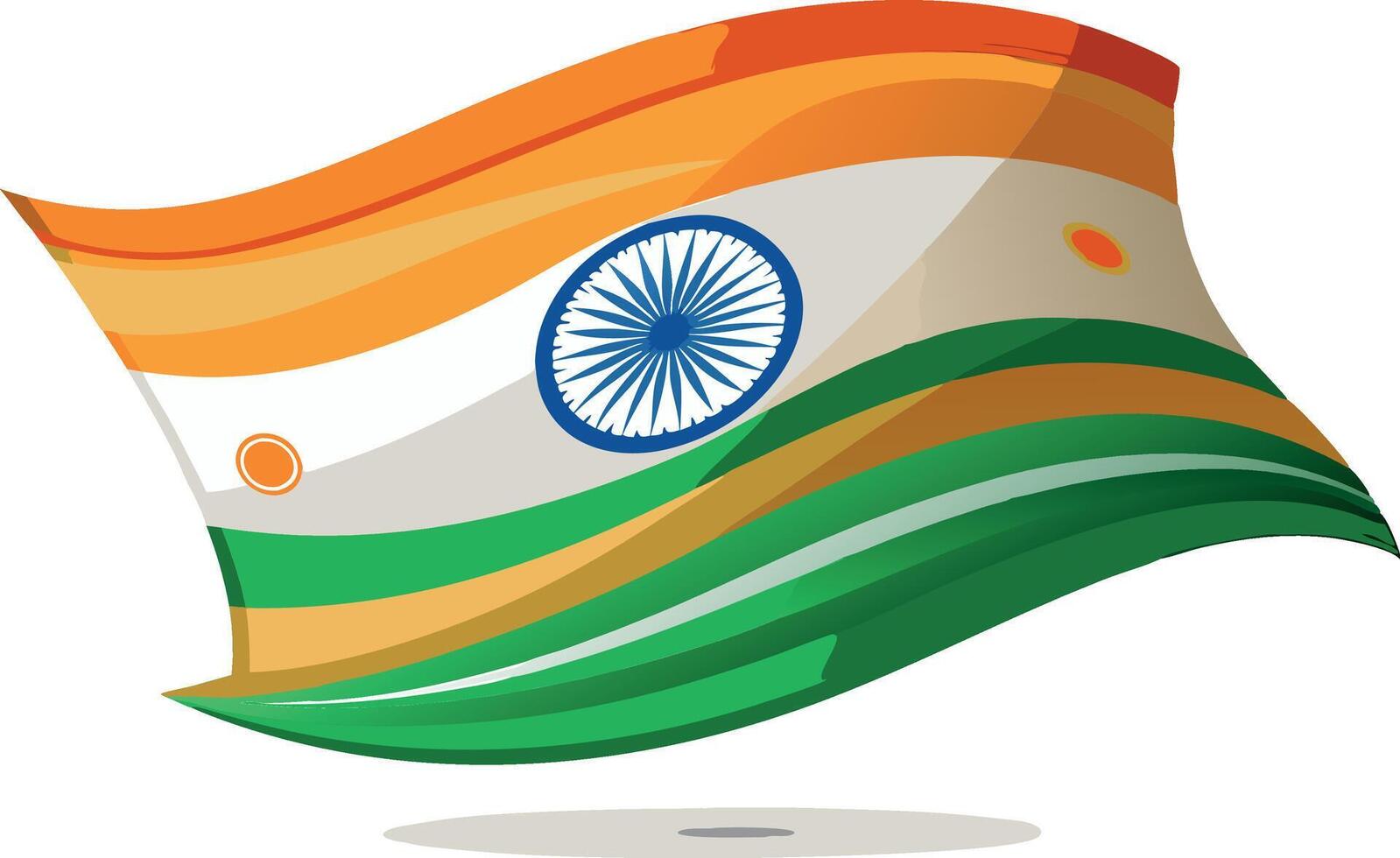Indian Tricolor flag illustration for Independence Day 15th August Happy Independence Day of India vector