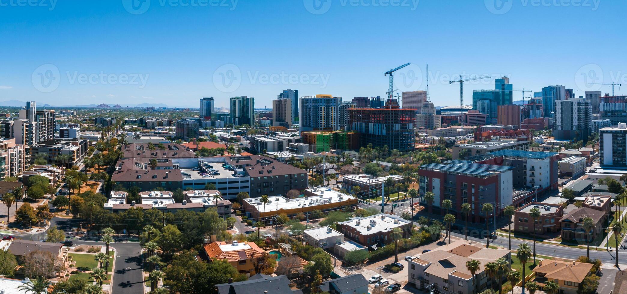Phoenix city downtown skyline cityscape of Arizona in USA. photo