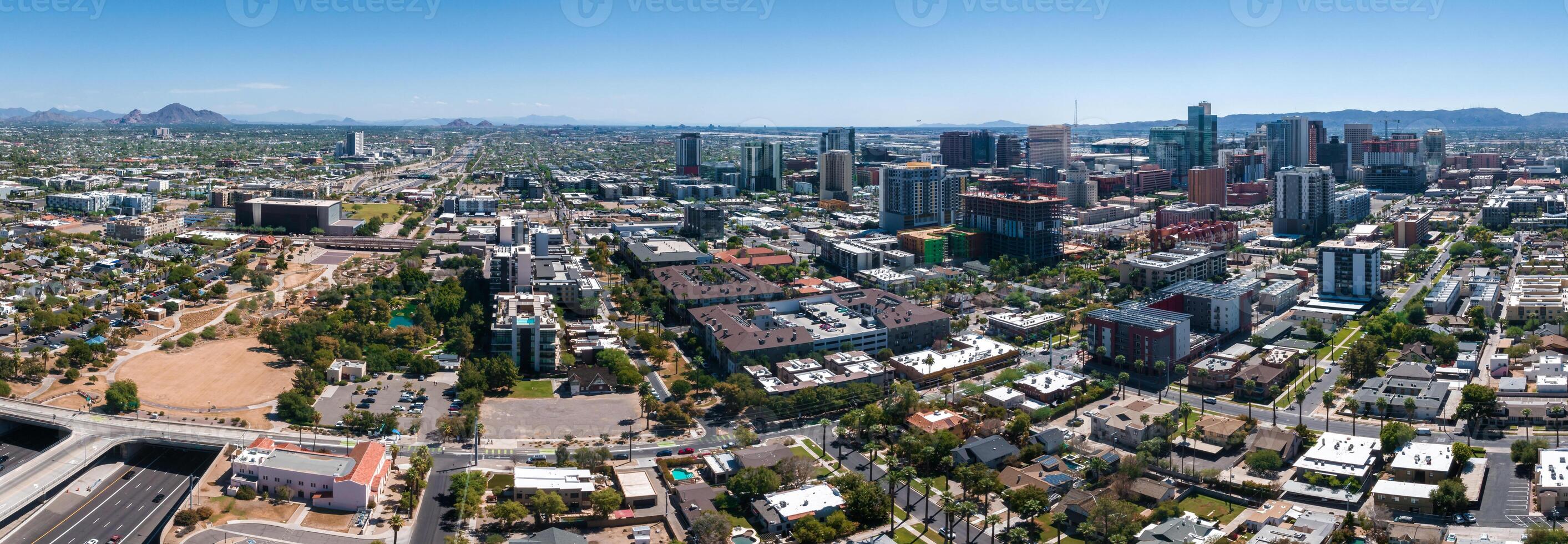 Phoenix city downtown skyline cityscape of Arizona in USA. photo
